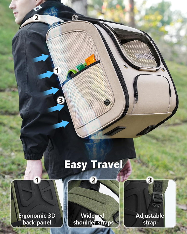 pecute Katzenrucksack Bubble Haustier Rucksack mit Netzfenster, Tragbare und Faltbare Katzentasche,