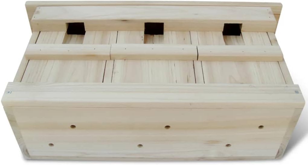 Spatzenhaus 2er Set aus Massivholz, Vogelhaus für Spatzen mit 3 Brutkammern, Nistkasten für den Gart