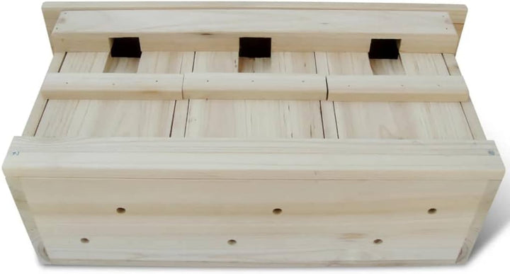 Spatzenhaus 2er Set aus Massivholz, Vogelhaus für Spatzen mit 3 Brutkammern, Nistkasten für den Gart