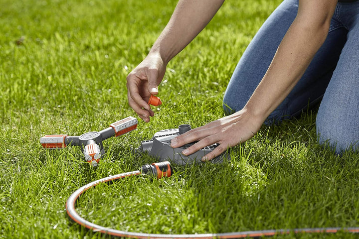 Gardena Comfort Kreisregner Mambo: Rasensprenger &amp; Abzweig-Satz für 13 mm (1/2 Zoll)- und 15 mm (5/8