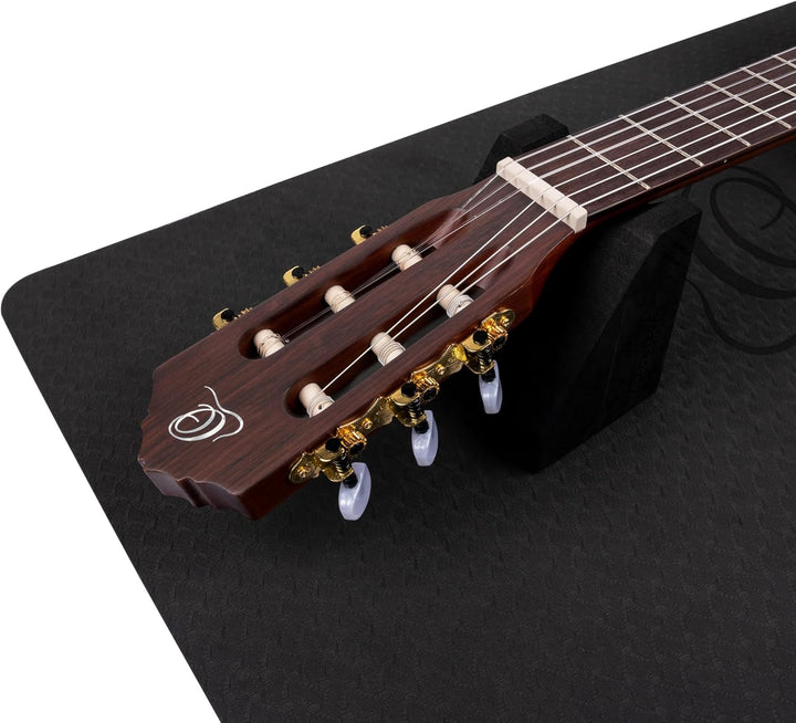 Ortega Guitars Instrument Work Mat - Matte zum Unterlegen - Rutschfest - Mit Halsstütze für Instrume