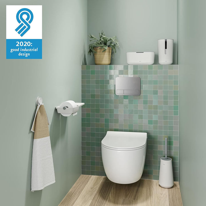Tiger Tess Toilettenbürstenhalter mit flexibler Swoop WC-Bürste, WC-Bürstengarnitur freistehend oder