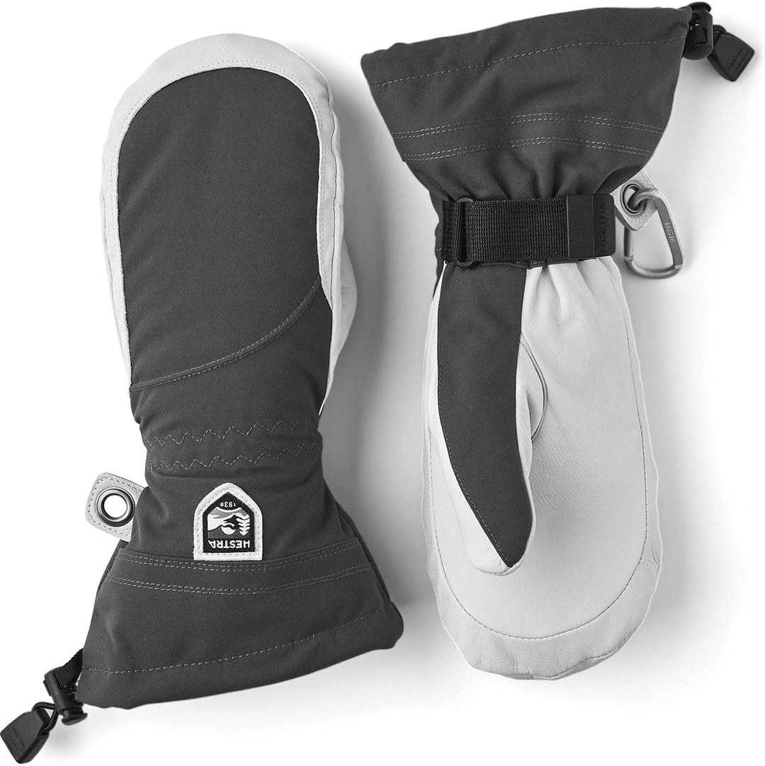 Hestra Heli Skihandschuhe für Damen – klassischer Leder-Schneefäustling zum Skifahren, Snowboarden u