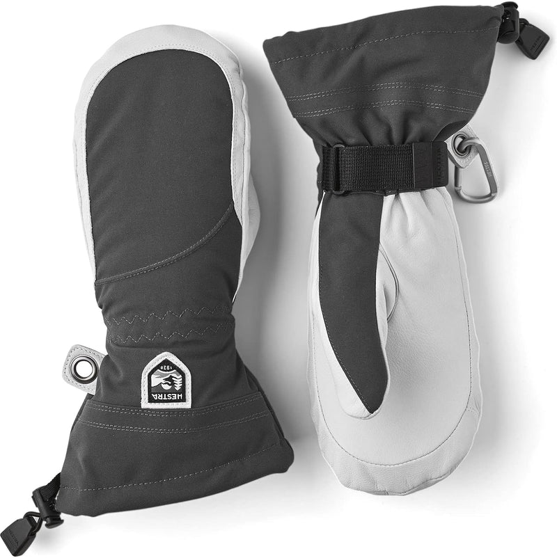 Hestra Heli Skihandschuhe für Damen – klassischer Leder-Schneefäustling zum Skifahren, Snowboarden u