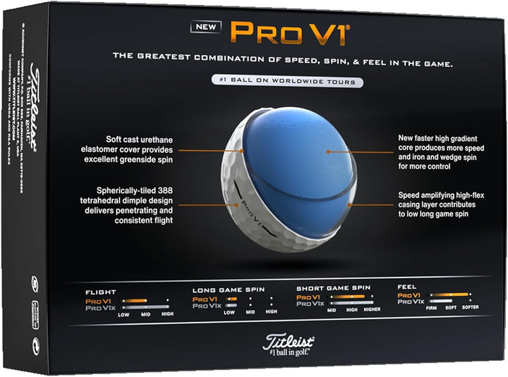 Titleist Pro V1 Hohe Zahlen Weiss/opulenter Garten, Hohe Zahlen Weiss/opulenter Garten