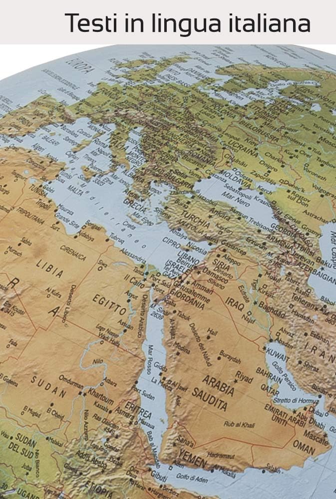 TECNODIDATTICA Weltkarte Atmosphere Erleichterung Rilievo, Erleichterung