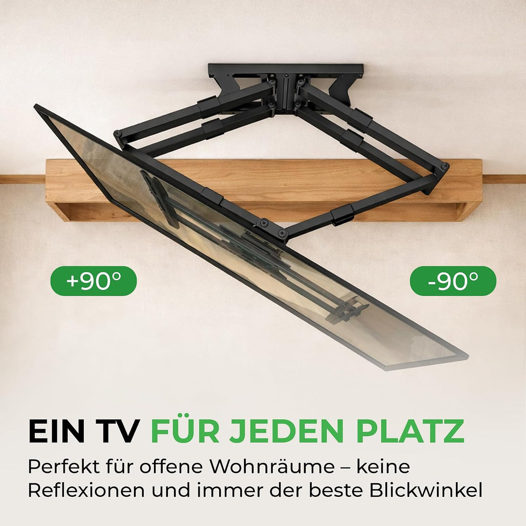 TiTon 100 cm TV-Wandhalterung mit langem Gelenkarm 50 Zoll Biz 75 Zoll – voll beweglich dreh-, Schwe