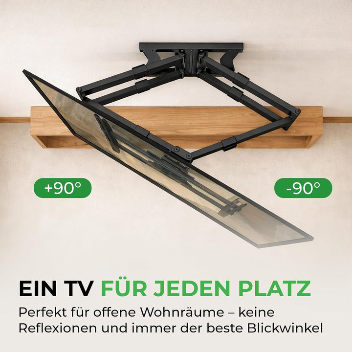 TiTon 100 cm TV-Wandhalterung mit langem Gelenkarm 50 Zoll Biz 75 Zoll – voll beweglich dreh-, Schwe