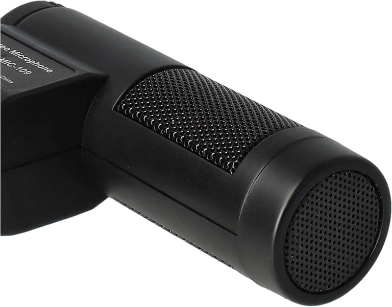 vhbw externes Stereo Mikrofon kompatibel mit Panasonic Lumix DMC-FZ300, DMC-FZ1000, DMC-LX3,DMC-LX5.