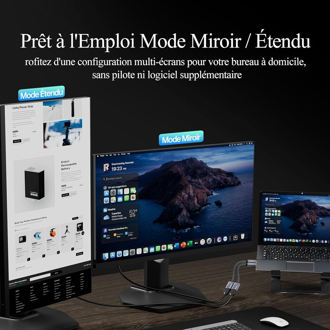 DisplayPort Adapter 1.4 auf HDMI 2.1 Unidirektional - 8 K @ 60 Hz 4 K @ 240 Hz, Quelle DP auf HDMI D