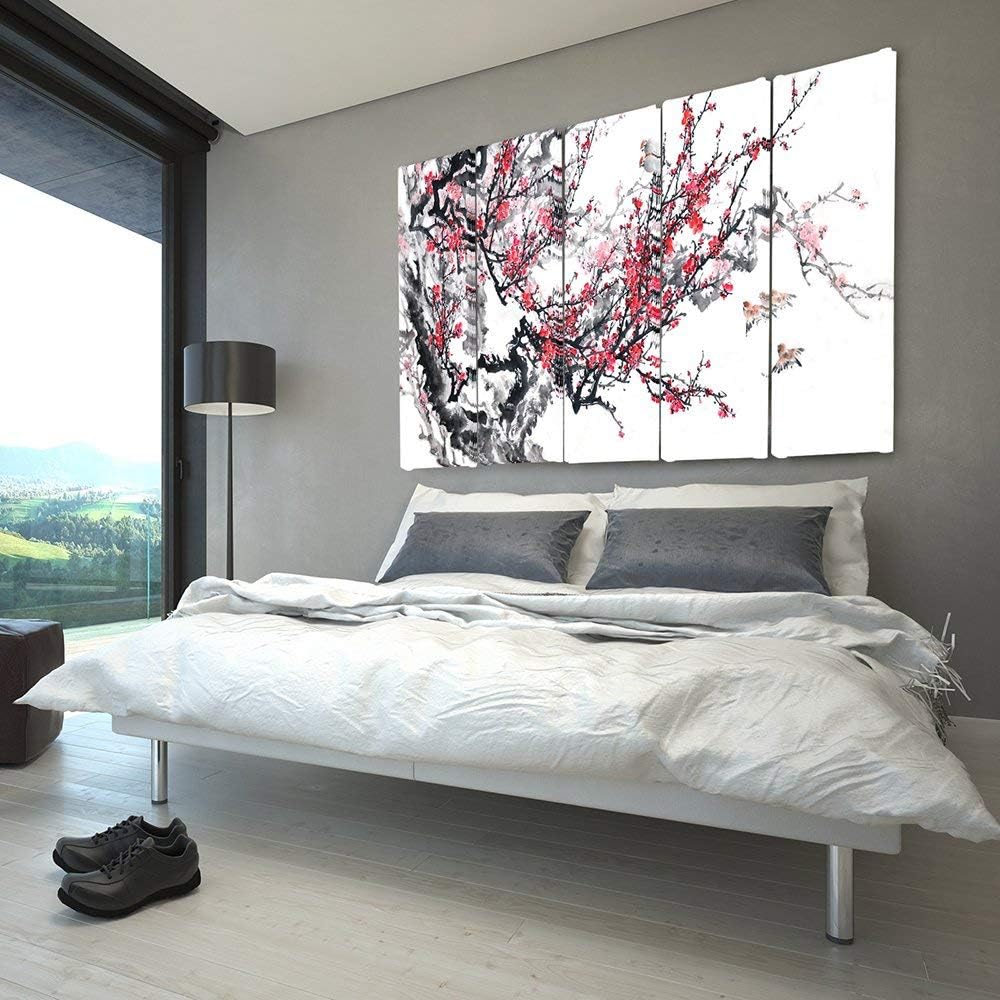 Feeby. Leinwandbild - 5 Teile - Bilder, Wand Bild, Wandbilder, Kunstdruck XXL, 5-Teilig, (JAPANISCHE