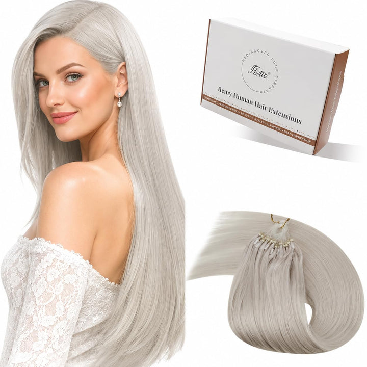 Hetto Microring Echthaar Extensions Blond Microing Echthaar Extensions Micro Ring Remy Extensions Mi