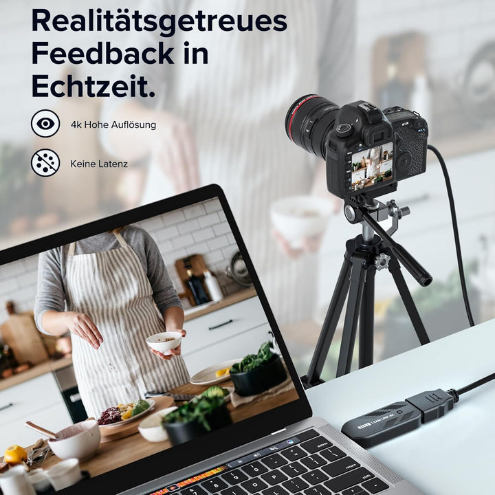 Cam Link 4K, externe Kamera Capture Card, 4K30/1080p120 für Streaming und Aufnahme über DSLR, Camcor