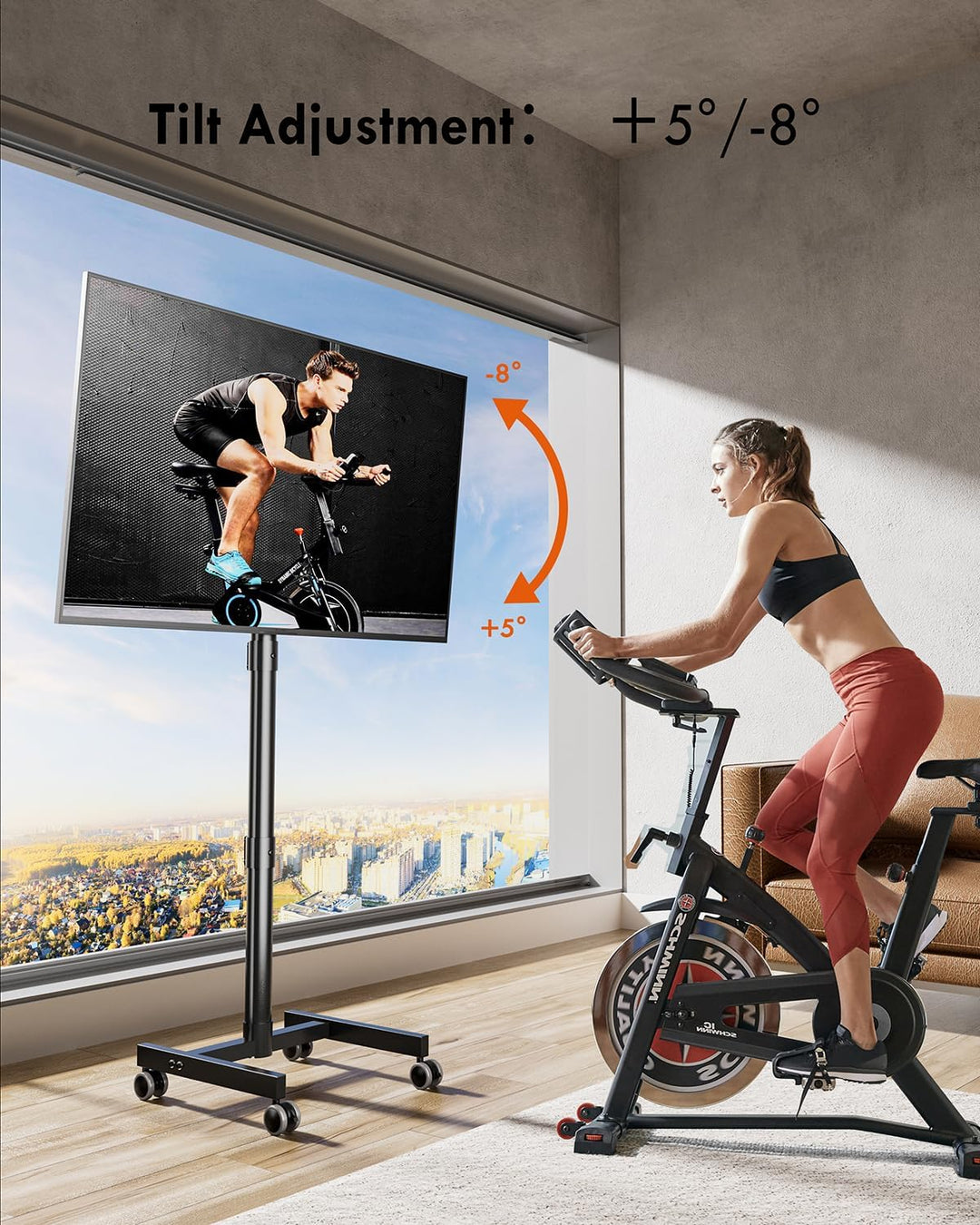 FORGING MOUNT TV Ständer Rollbar für 23-60 Zoll Plasma/LCD/LED Fernseher | Fernsehständer mit Rollen