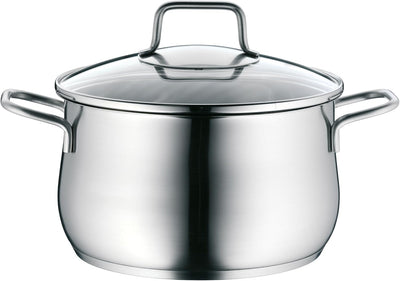 WMF Mattea Topfset Induktion 5-teilig, Kochtopf Set mit Glasdeckel, Cromargan Edelstahl poliert, Ind