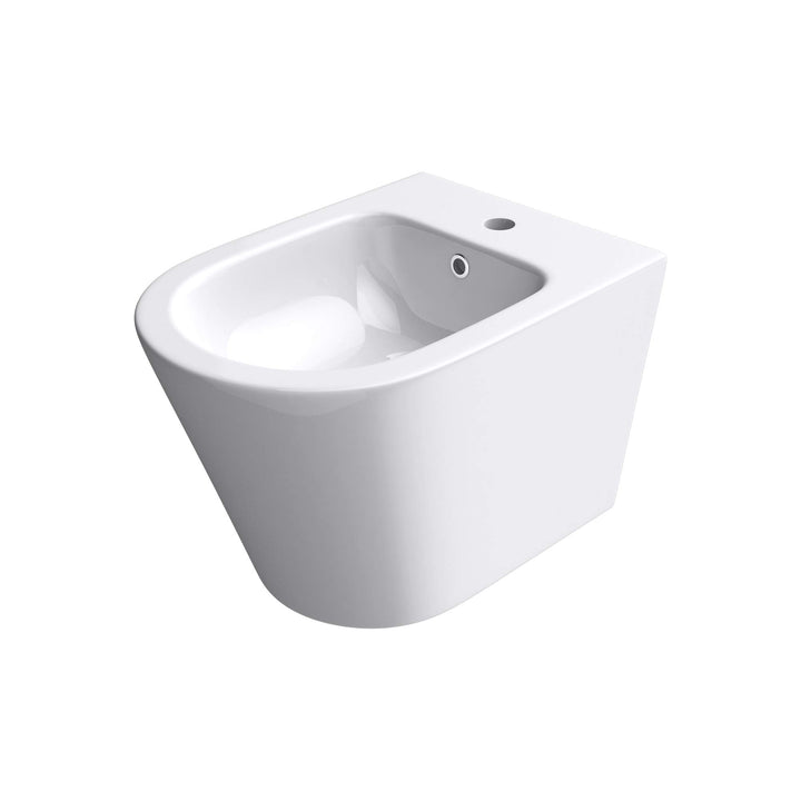 doporro WC-Bidet Düren108 Weiss 51,5x36x34,5cm aus Keramik Wand-Bidet mit Überlauf Weiss | Düren108,