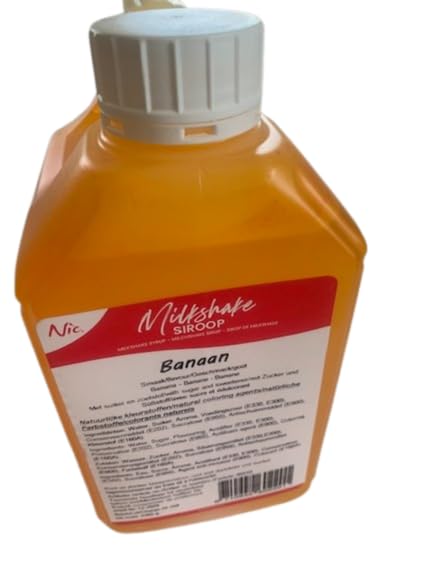 Milchshake Sirup Banane im 2 l Kanister + hochwertigem Doppelmass