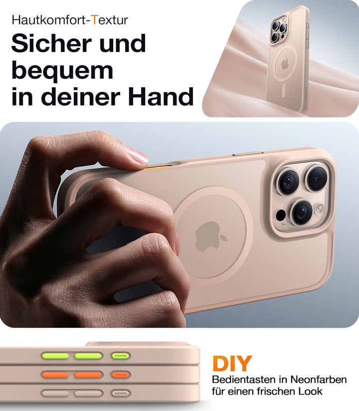 TORRAS Guardian-Mag für iPhone 16 Pro Max Hülle für MagSafe (TOP Militärschutz & Magnetkraft) Extrem