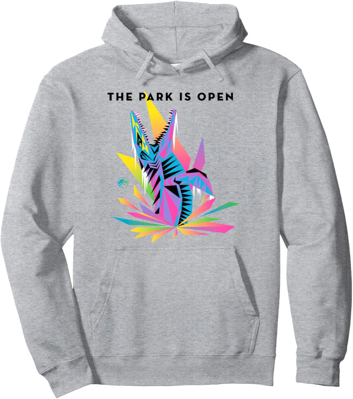 Jurassic World The Park Is Open Neon Pullover Hoodie