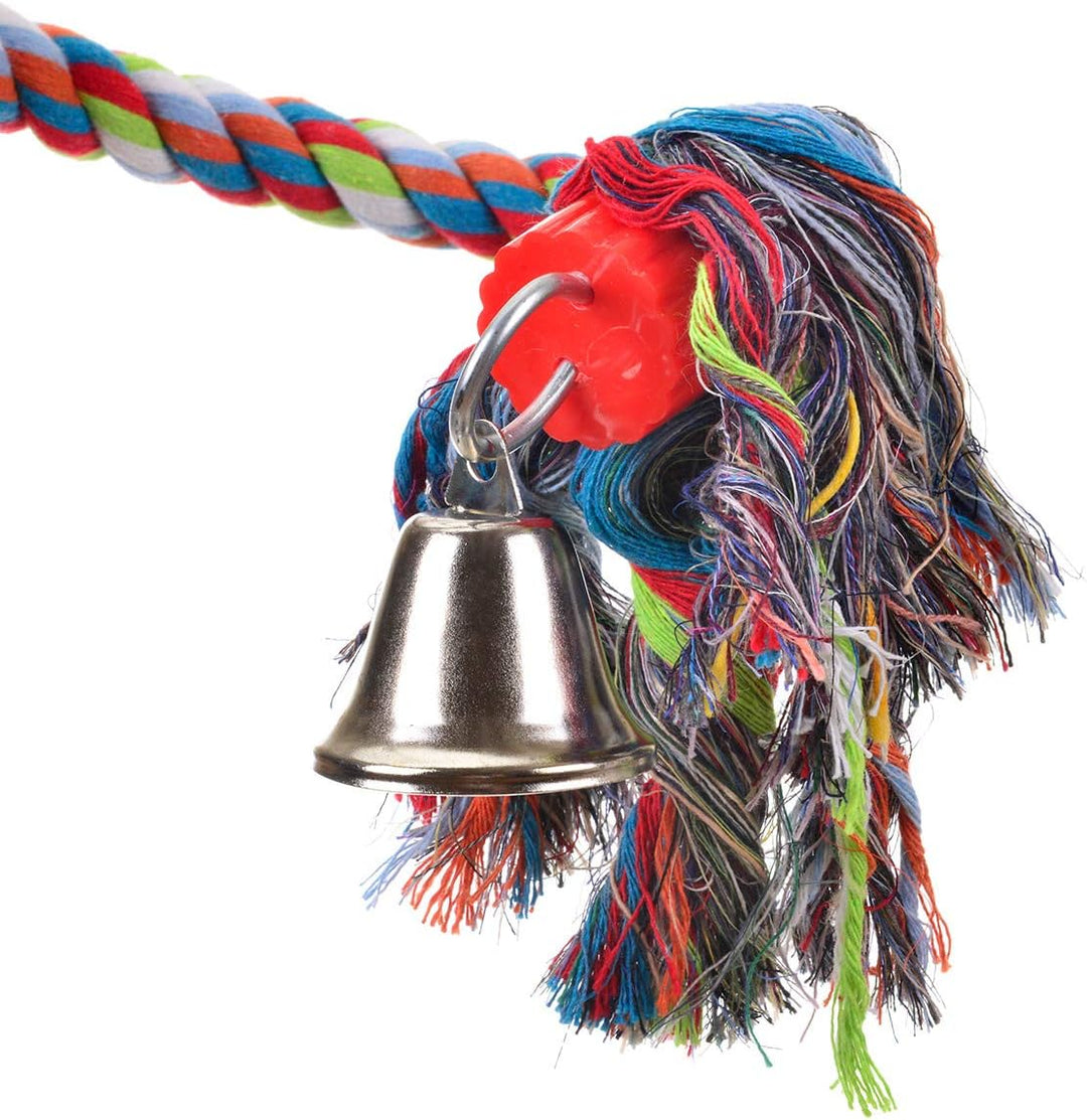 HappyBird | Vogelspielzeug Baumwollspirale für den Grünzügelpapagei, Graupapagei, Goffinkakadu, etc.