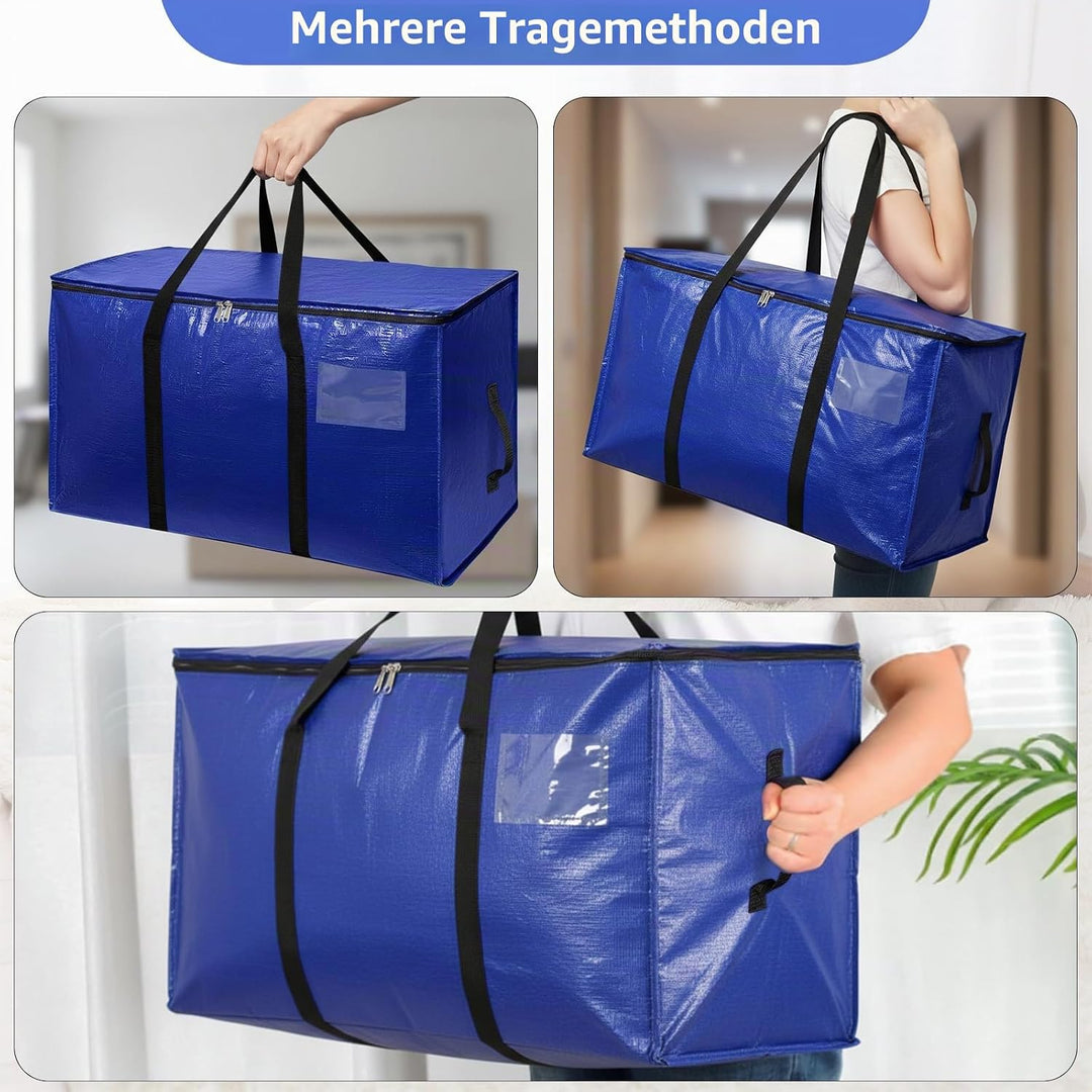 Romon Aufbewahrungstasche 4er-Set Gewebte Aufbewahrungstaschen 72L Wasserdicht Faltbar Wiederverwend