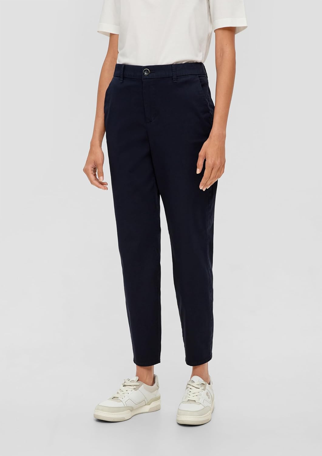 s.Oliver Damen Hose Tapered Leg 38 Blau, 38 Blau