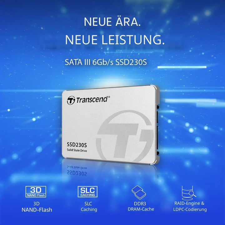 Transcend 128GB SATA III 6Gb/s interne 2.5” SSD (HDD) für Aufrüstung von Desktop-PCs, Laptops, Noteb