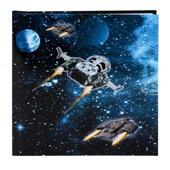 goldbuch Poesiealbum, Raumschiff, 96 weisse Seiten, 16,5 x 16,5 cm, Kunstdruck, Dunkelblau, 41570, P