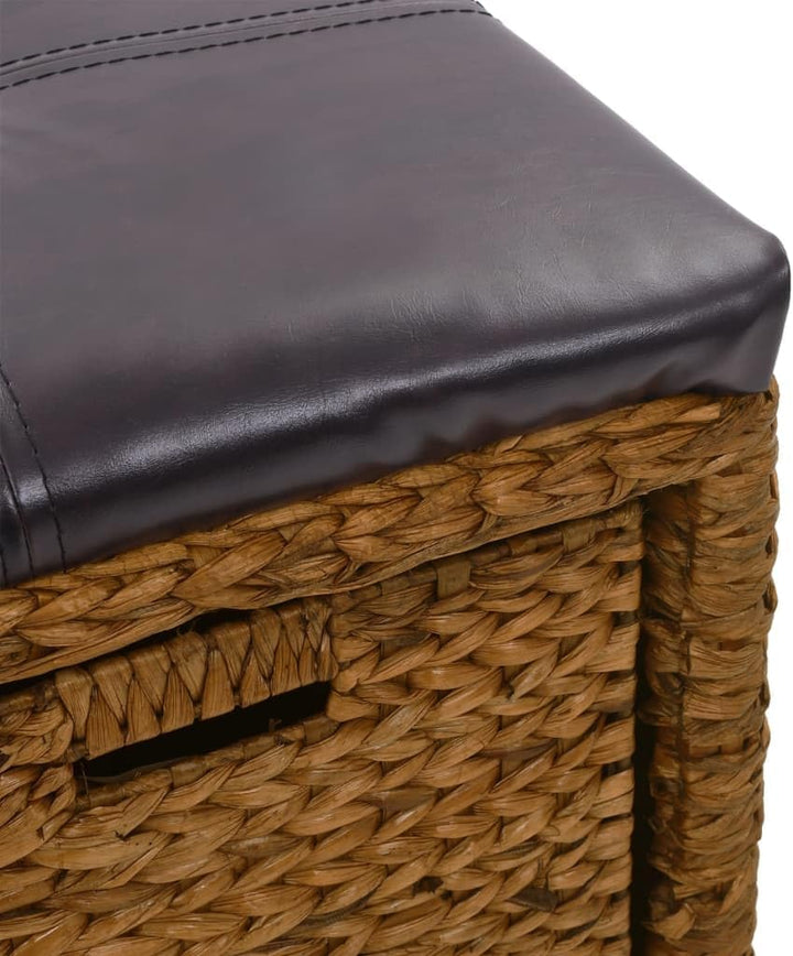 vidaXL Sitzbank mit 2 Körben Seegras Braun Flurbank Truhenbank Garderobenbank 71 x 40 x 42 cm Braun