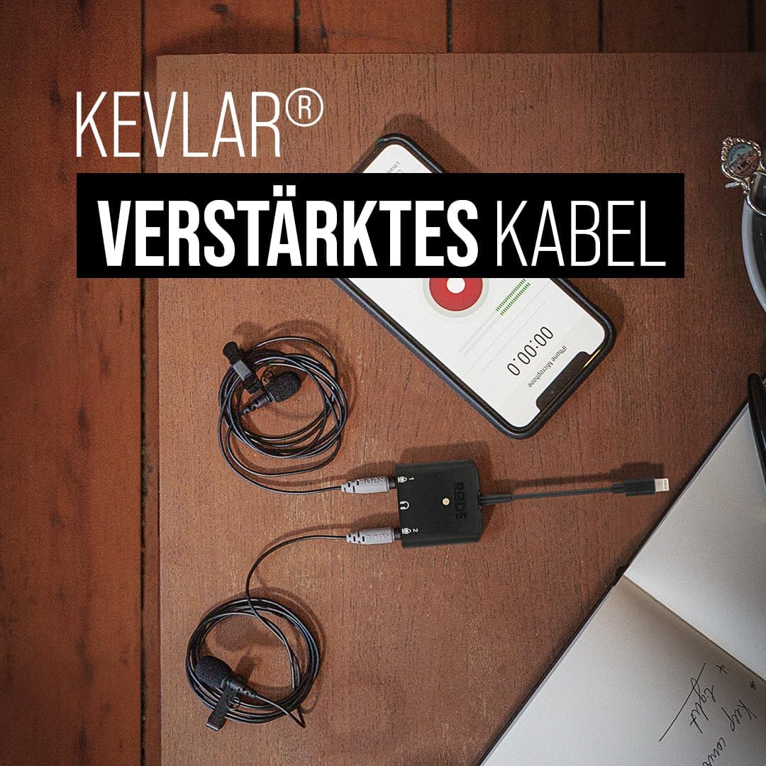 RØDE SmartLav+ Smartphone-Lavaliermikrofon mit TRRS-Anschluss für Rundfunk, Filmproduktion, Inhaltse