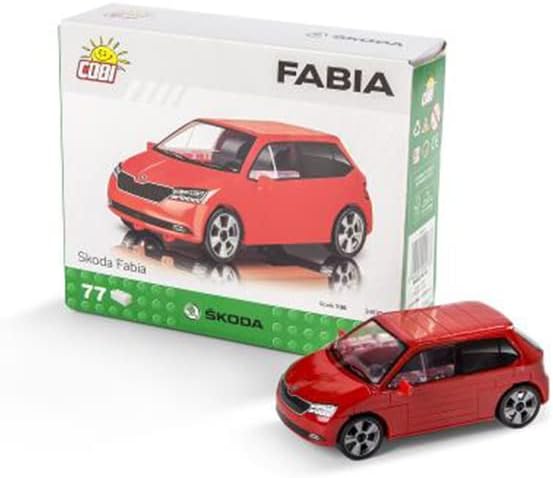 Skoda 6V0087558 Modellauto Fabia Miniatur, Massstab 1:35, rot