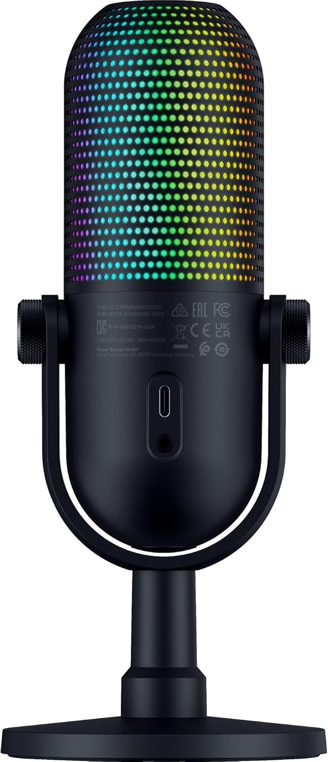 Razer Seiren V3 Chroma - RGB-USB-Mikrofon mit Tap-to-Mute (Reaktive Beleuchtung, Supernieren-Kondens