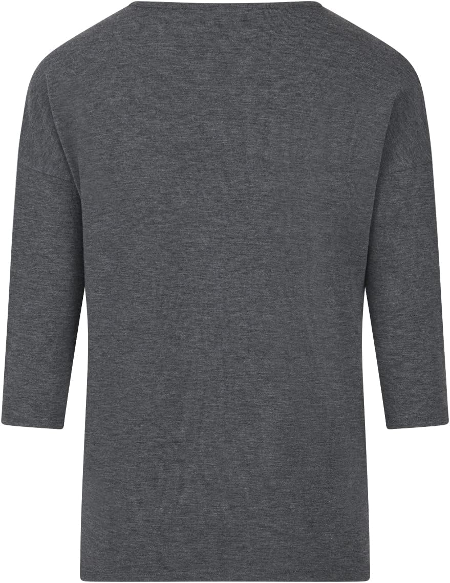 ONLY Damen Top ONLGLAMOUR 2er Pack 3/4 Ärmel Basic Shirt Rundhals Loose Fit Langarmshirt Oberteil Mu
