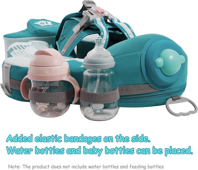 HECCEI Baby Schwimmring Mambobaby Nicht Aufblasbarer Schwimmreifen mit Sonnendach Schwanz, Weiches W