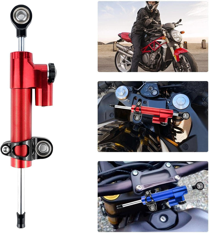 Motorrad Lenkungsdämpfer, Universal-Lenkungsdämpferstabilisator aus Aluminiumlegierung Dämpfer Stabi