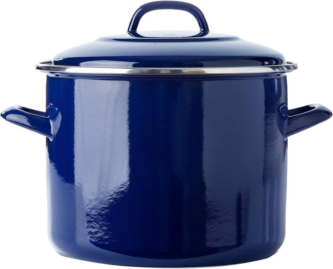 BK Indigo Holländisches Erbe Deutscher Emaillierter Suppentopf mit Deckel mit PFAS-Freier Keramik-An