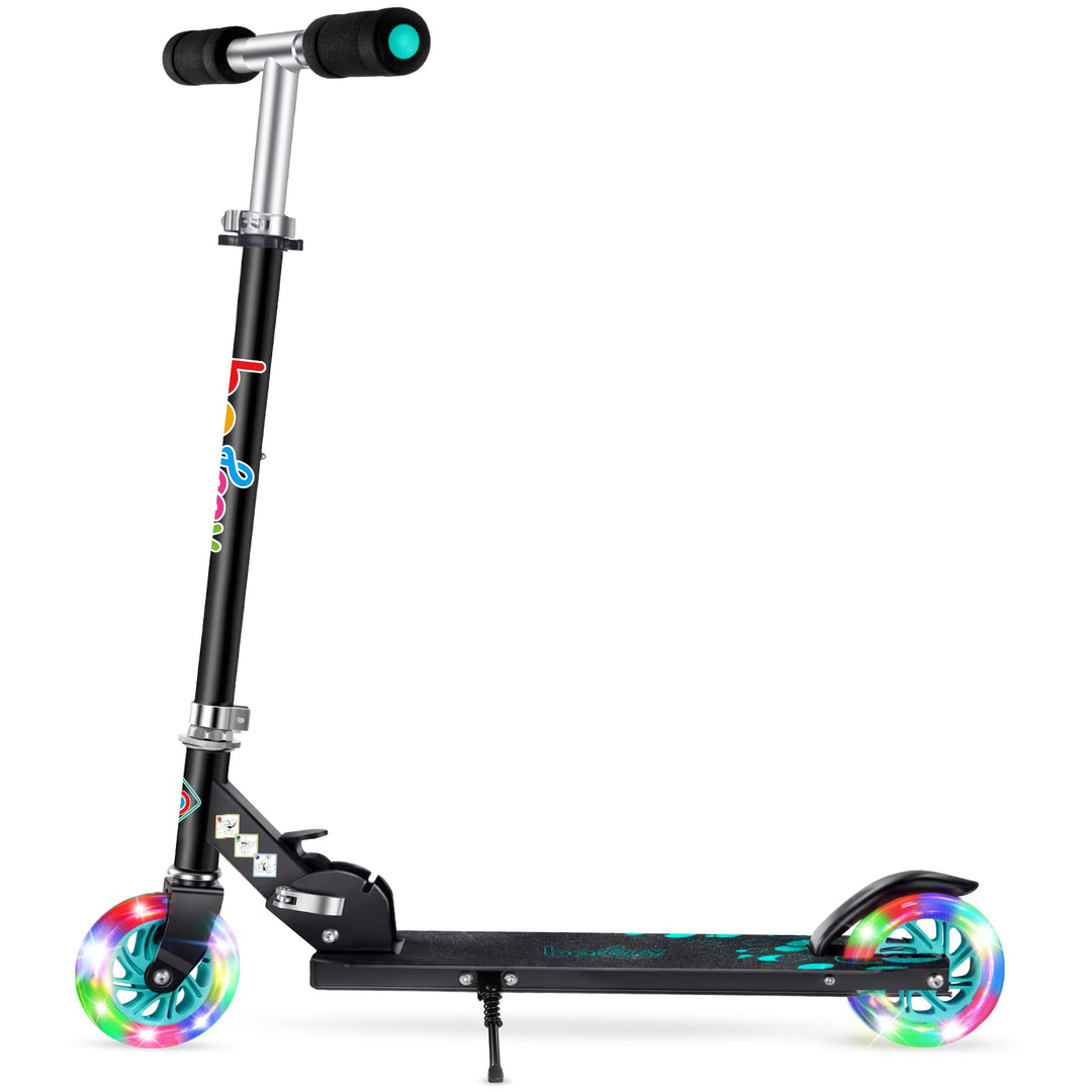 BELEEV Roller Kinder 2 Räder, Klappbar Kinderroller für Mädchen Jungen, Tretroller mit LED Leuchtend
