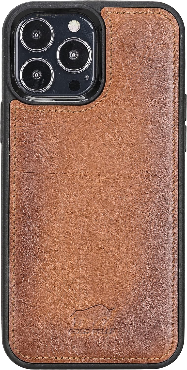 Solo Pelle Lederhülle kompatibel für iPhone 13 Pro Max in 6.7 Zoll abnehmbare Hülle (2in1) inkl. Kar