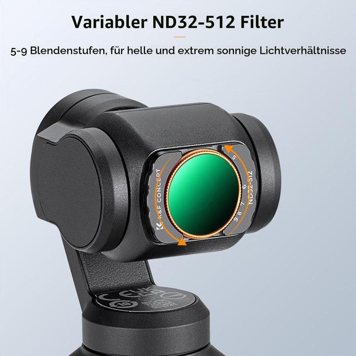K&amp;F CONCEPT magnetisches Filter Set kompatibel mit DJI Osmo Pocket 4/3 | Magnetic Variable ND&amp;CPL&amp; B