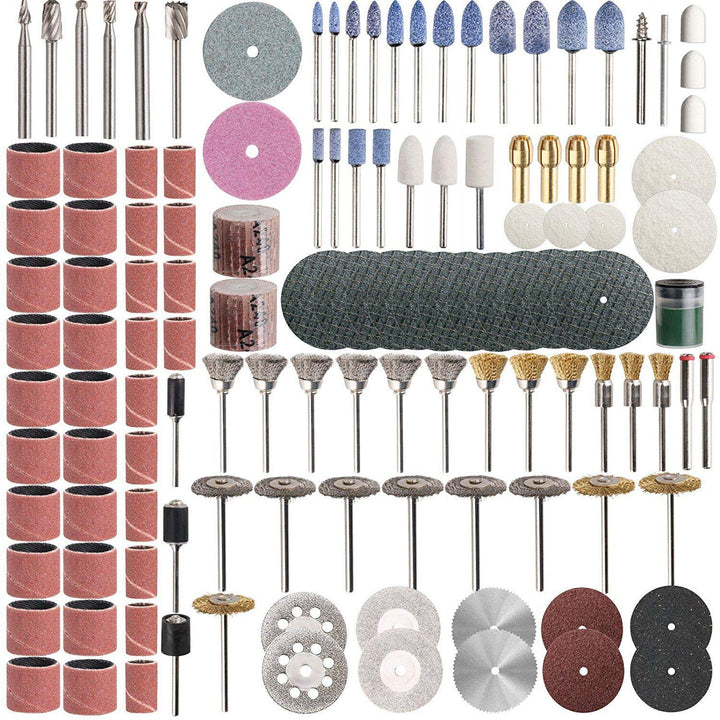 ZFE 217tlg Mehrzweck Zubehörset, Multifunktionswerkzeuge mit 3mm Schaft zum Schneiden, Bohren, Gravi