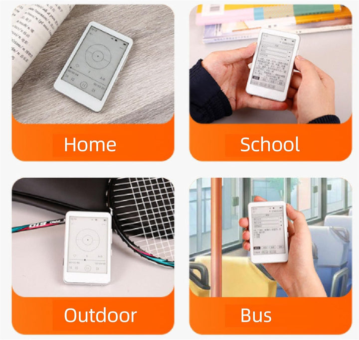 Bluetooth MP3 Player 2.7in Ink Bildschirm HiFi Sound Typ-C Ladelladen Elektronisches Buch MP3 Music