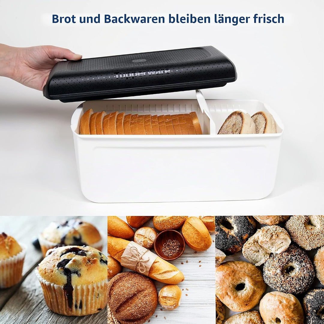 Tupperware Brotbehälter und Brotkasten für Brot, Gebäck, Bagels und mehr, CondensControl - Feuchtigk
