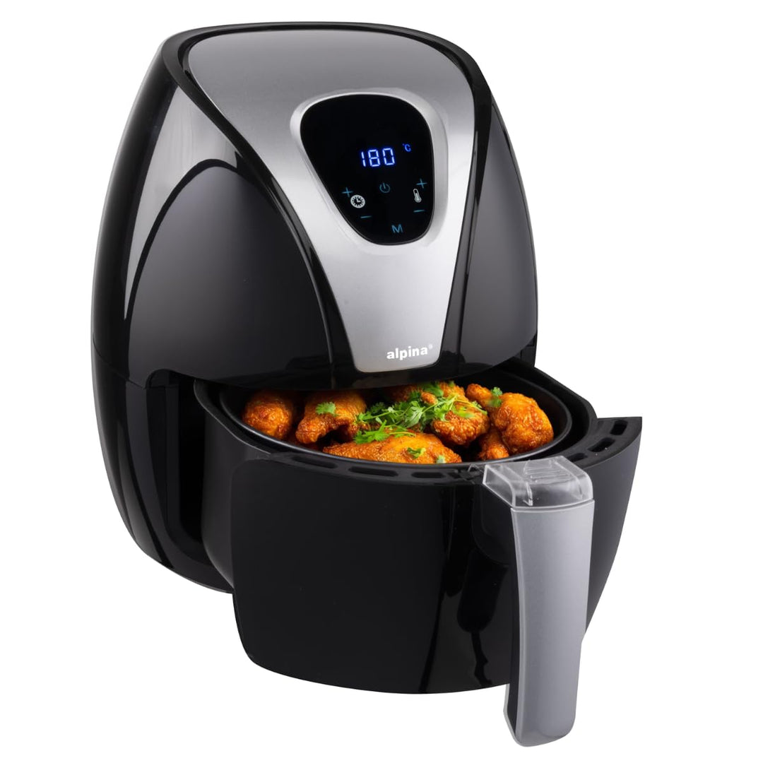 alpina Heissluftfritteuse 2.4L - Airfryer 1500W - Heissluftfritteuse für Braten, Frittieren und Gril