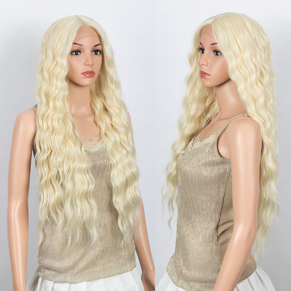 Lace-Front-Perücke, 76,2 cm, Wasserwellen, super lange Perücke, 5 % brasilianisches Echthaar und 95