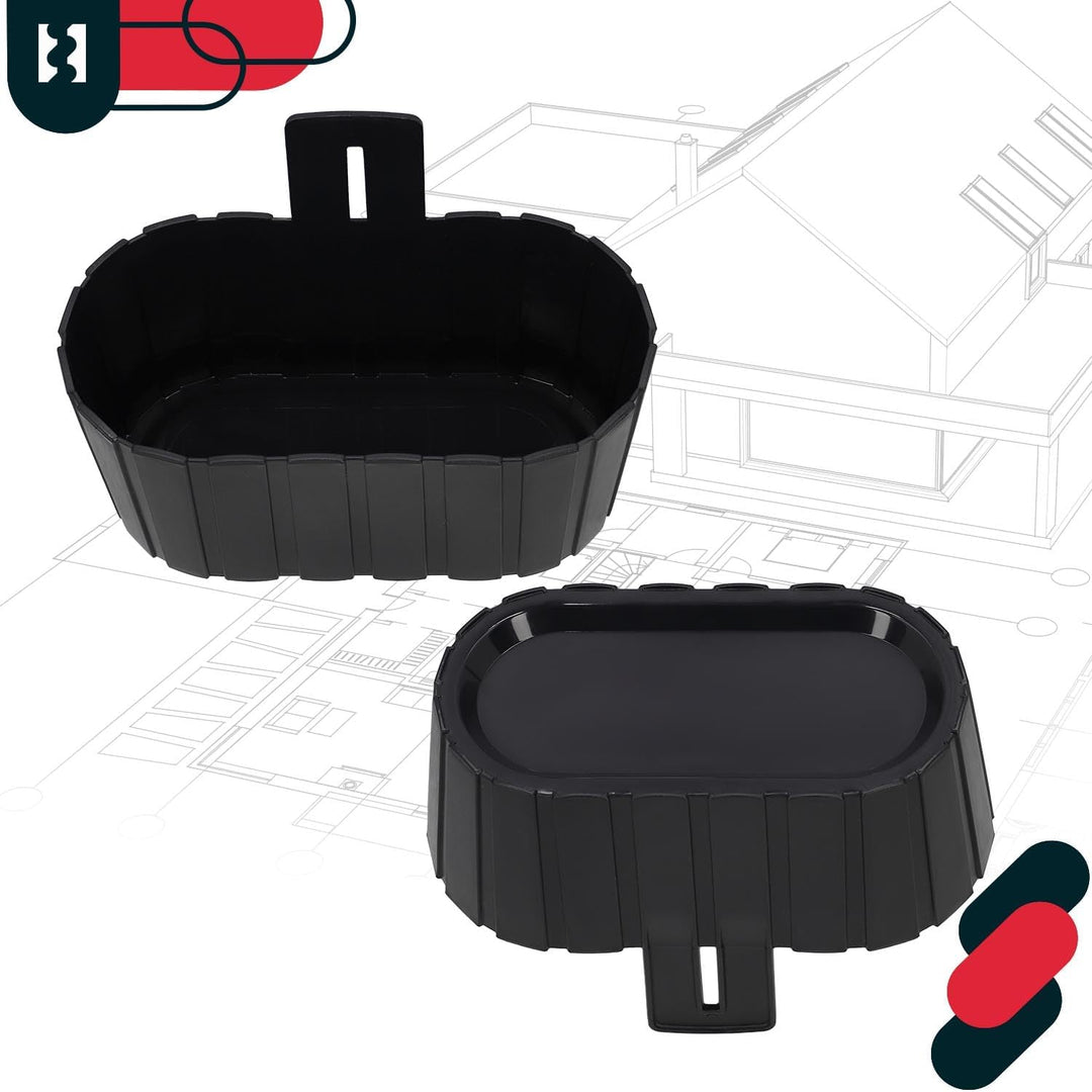 KOTARBAU® 6er Set Blumenkasten Balkon - Wandampel - Blumentopf - 20x14cm H: 13cm Anthrazit - Wandamp