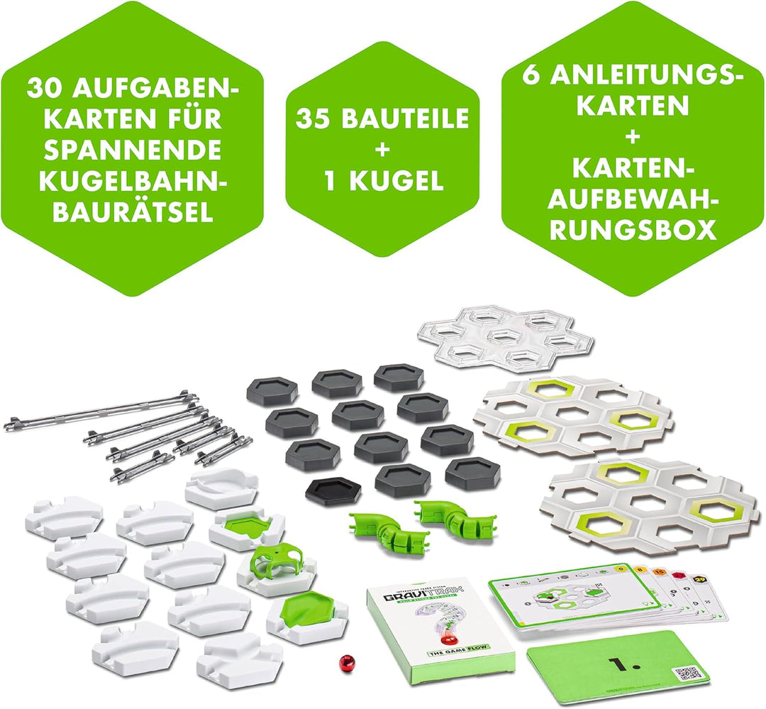 Ravensburger GraviTrax The Game Flow - Logikspiel für Kugelbahn Fans, Konstruktionsspielzeug für Kin