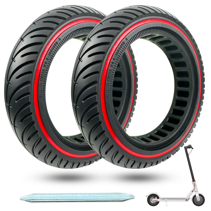 COASTA 2 x 8.5" Rollerreifen E Scooter Solid Reifen,8 1/2 Vollgummireifen,50/75-6.1 Ersatzreifen für