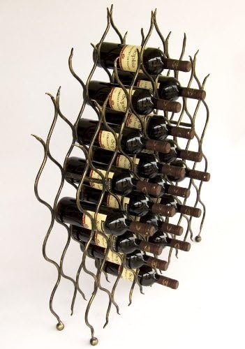 DanDiBo Weinregal Grand FEU Metall Schmiedeeisen für 40 Flaschen Flaschenhalter 95 cm