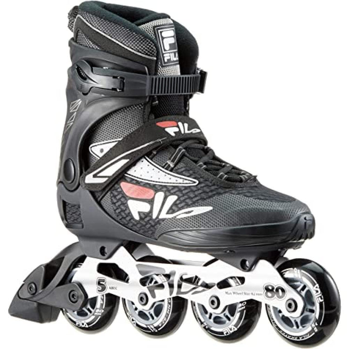 FILA Herren Legacy Pro 80 Inline Skate 7.5 schwarz/silber/rot, 7.5 schwarz/silber/rot