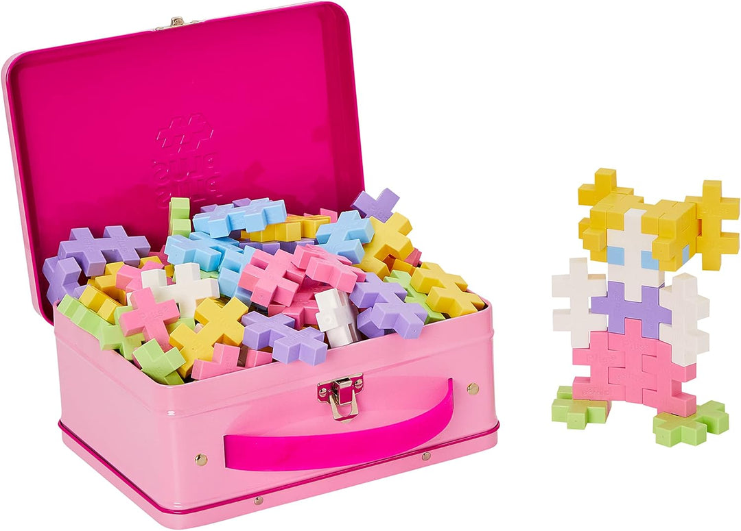 Plus-Plus 9603275 Animals Geniales Konstruktionsspielzeug, Big Box Pastel, Bausteine-Set in praktisc